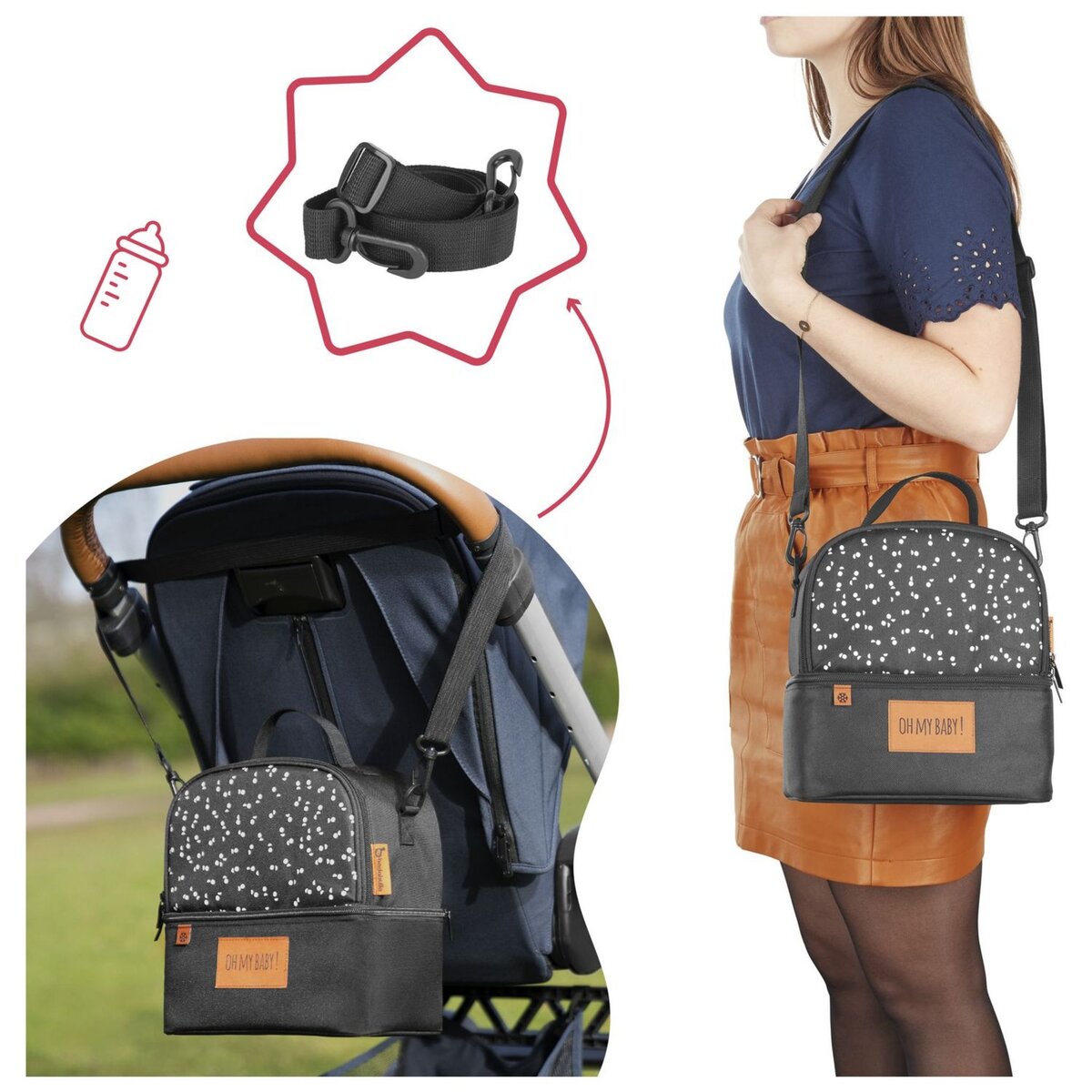 BADABULLE Sac Repas Isotherme multipoches Pick & Go