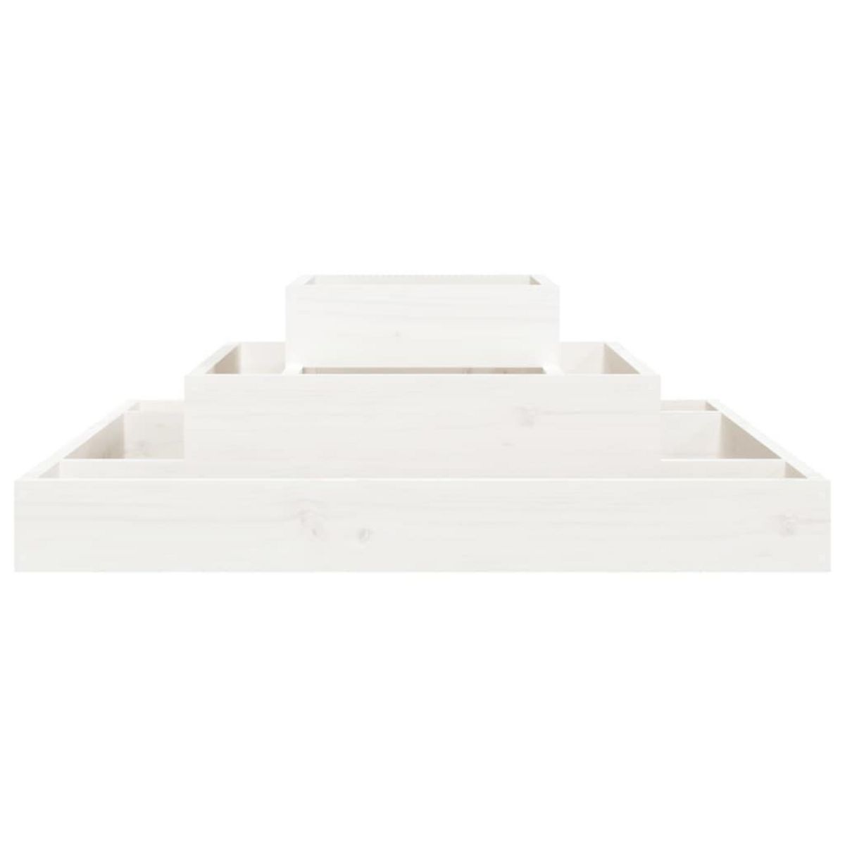 VIDAXL Jardiniere Blanc 80x80x27 cm Bois massif de pin