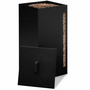 Voir la diapositive 4 : ID MARKET Réservoir à granulés 30 kg noir rangement à pellets 35 x 35 x 53,5 cm