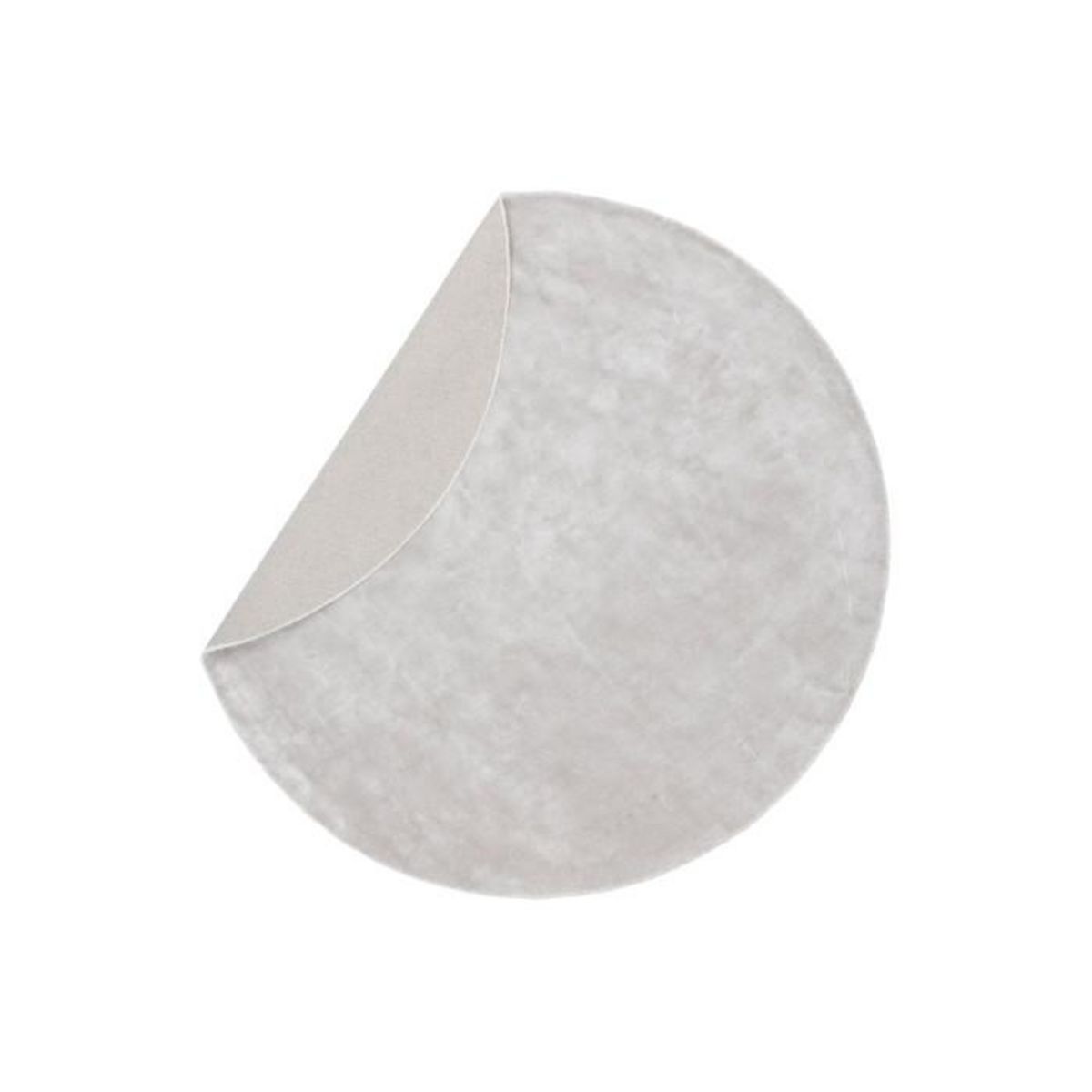 Paris Prix Tapis Déco Rond  Indra  200cm Argent