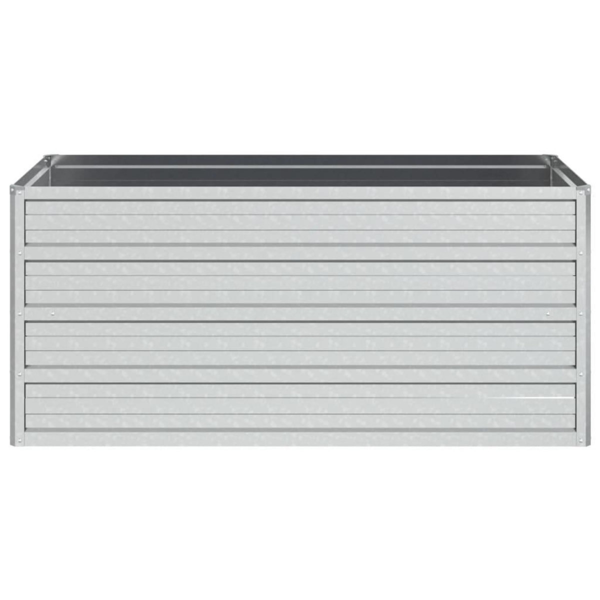 VIDAXL Lit sureleve de jardin 100x40x45 cm Acier galvanise Argente