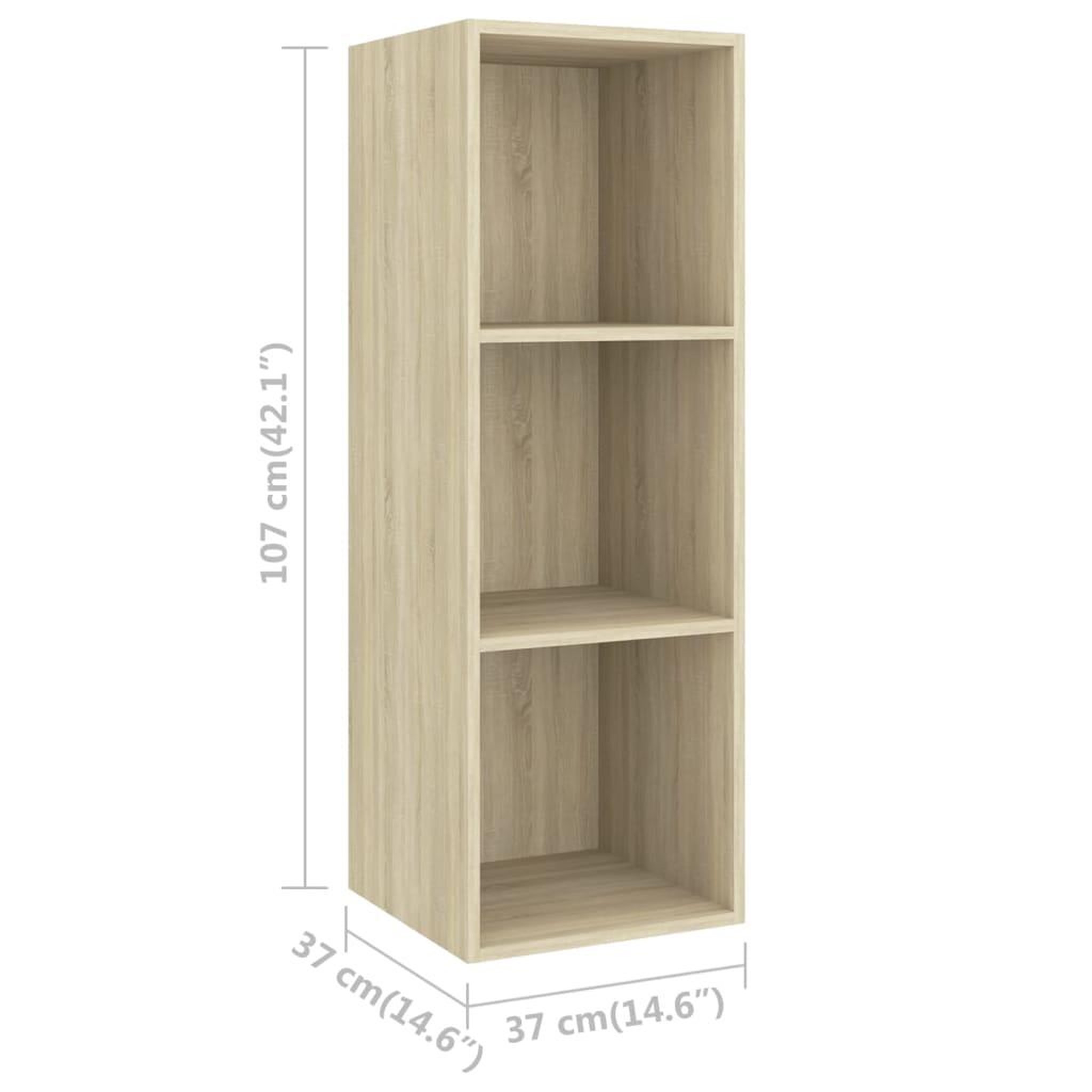 Voir la diapositive 5 : VIDAXL Meubles TV muraux 2 pcs Chene sonoma Bois d'ingenierie
