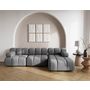 Voir la diapositive 1 : LISA DESIGN Ruby - canapé modulable d'angle droit 4 places en velours texturé