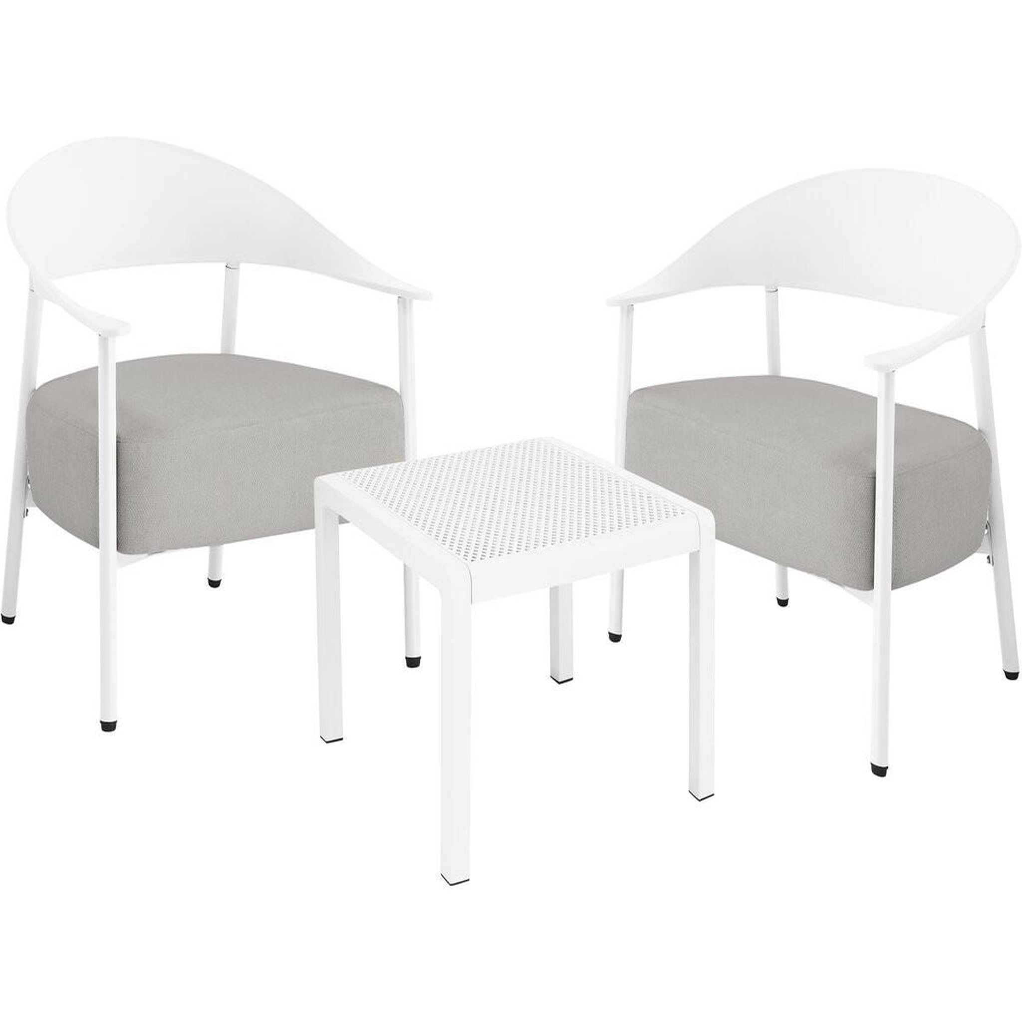 Habitat et Jardin Salon de jardin en métal et plastique  céora  - 2 places - blanc