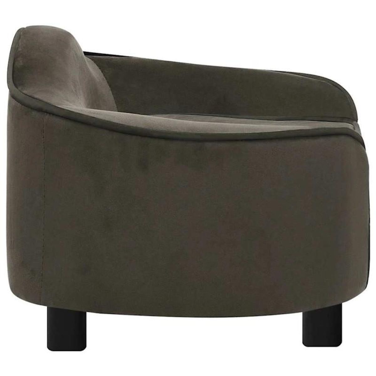 VIDAXL Canapé pour chien Gris foncé 67x47x36 cm Peluche