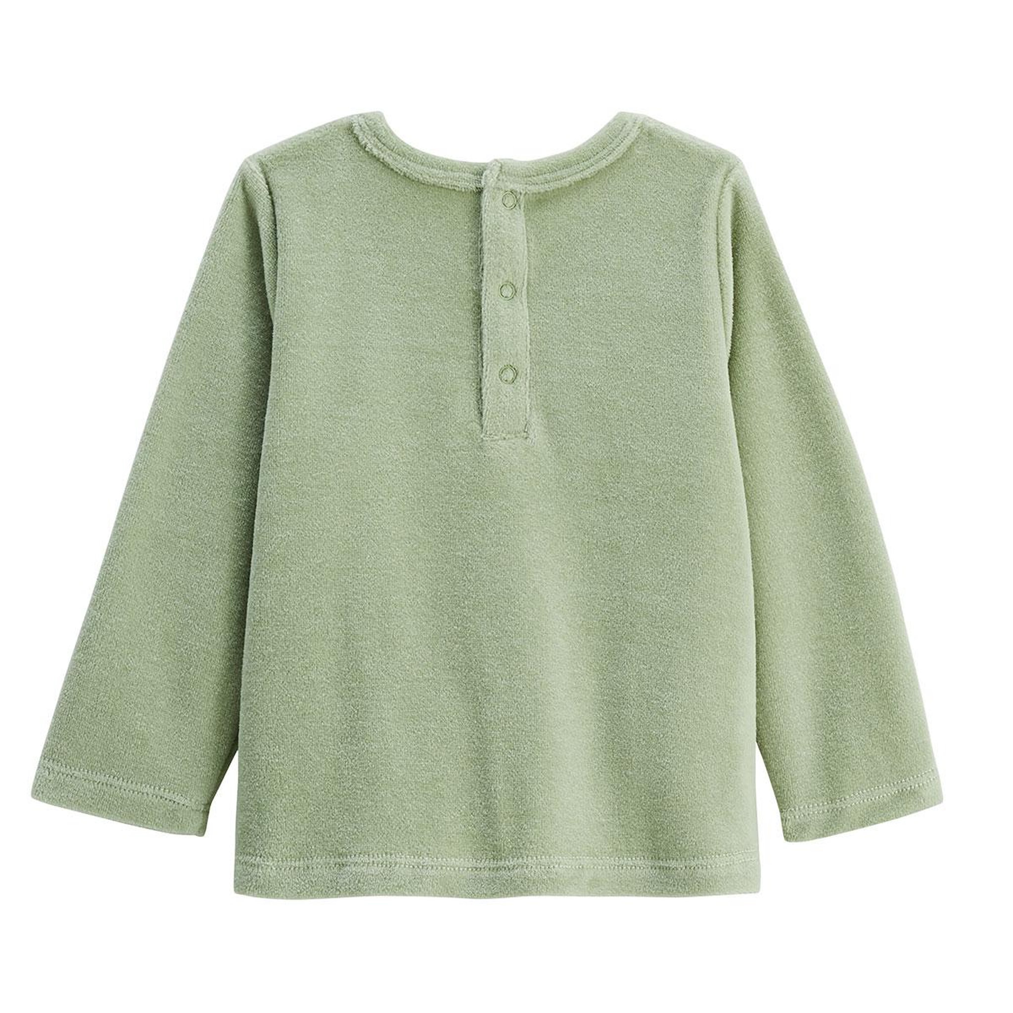 Voir la diapositive 4 : Petit Béguin Pyjama enfant 2 pièces en velours avec pieds retroussables boavista