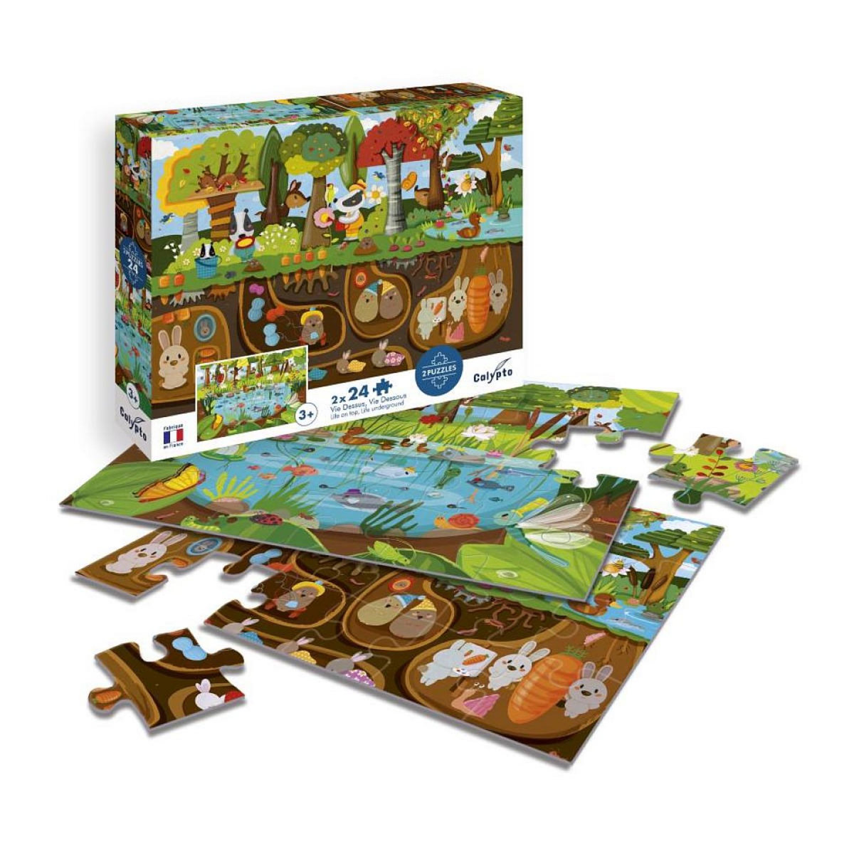 Sentosphere Puzzle 24 pièces x 2 vie dessus / vie dessous