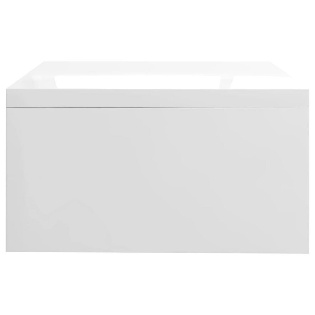 VIDAXL Support de moniteur Blanc brillant 42x24x13cm Bois d'ingenierie