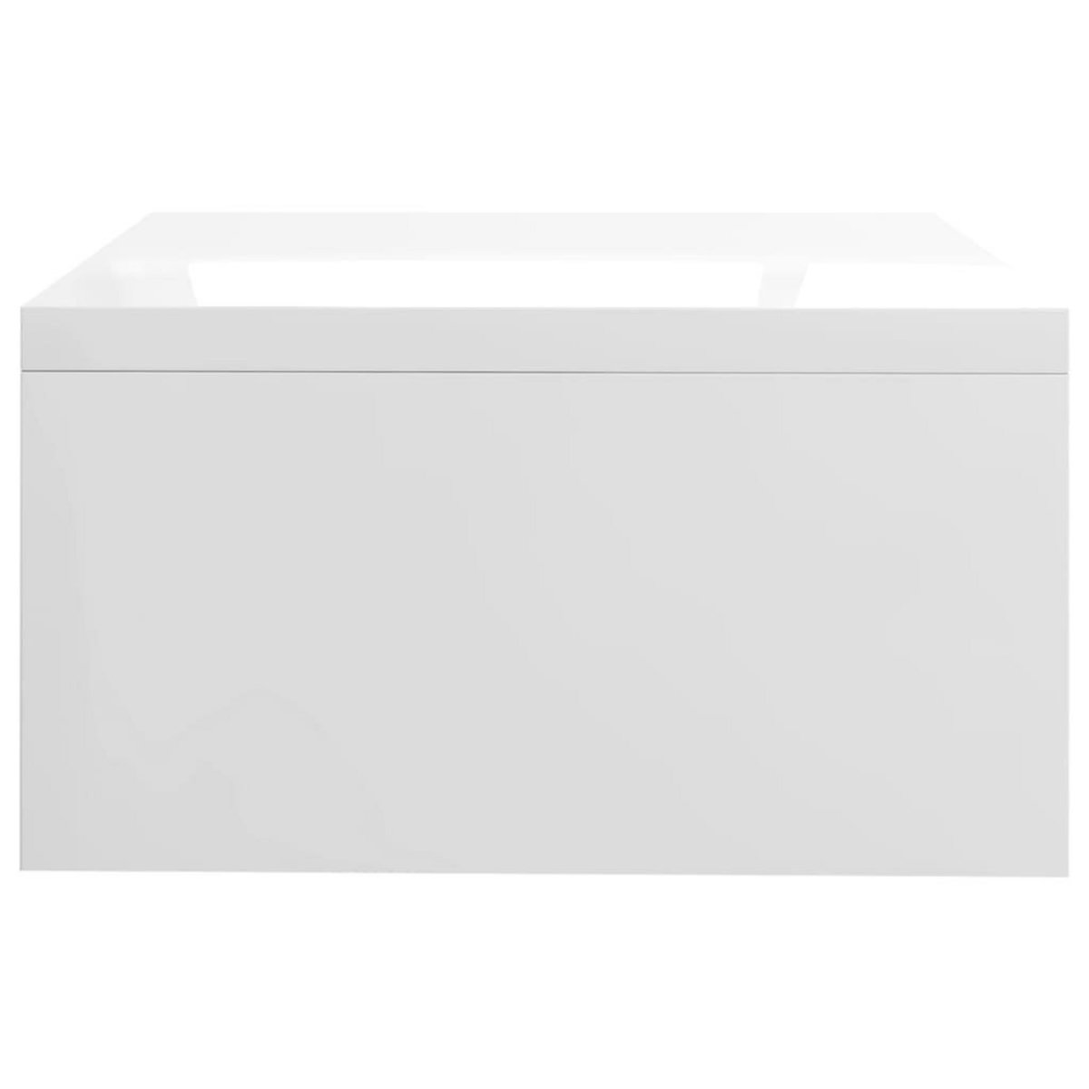VIDAXL Support de moniteur Blanc brillant 42x24x13cm Bois d'ingenierie