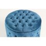 Voir la diapositive 3 : Paris Prix Pouf Rond Design en Velours  Visalni  60cm Bleu