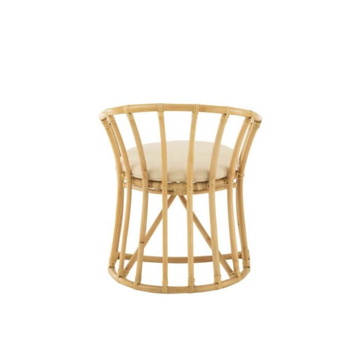 Paris Prix Chaise Rotin & Coussin  Howard  70cm Naturel