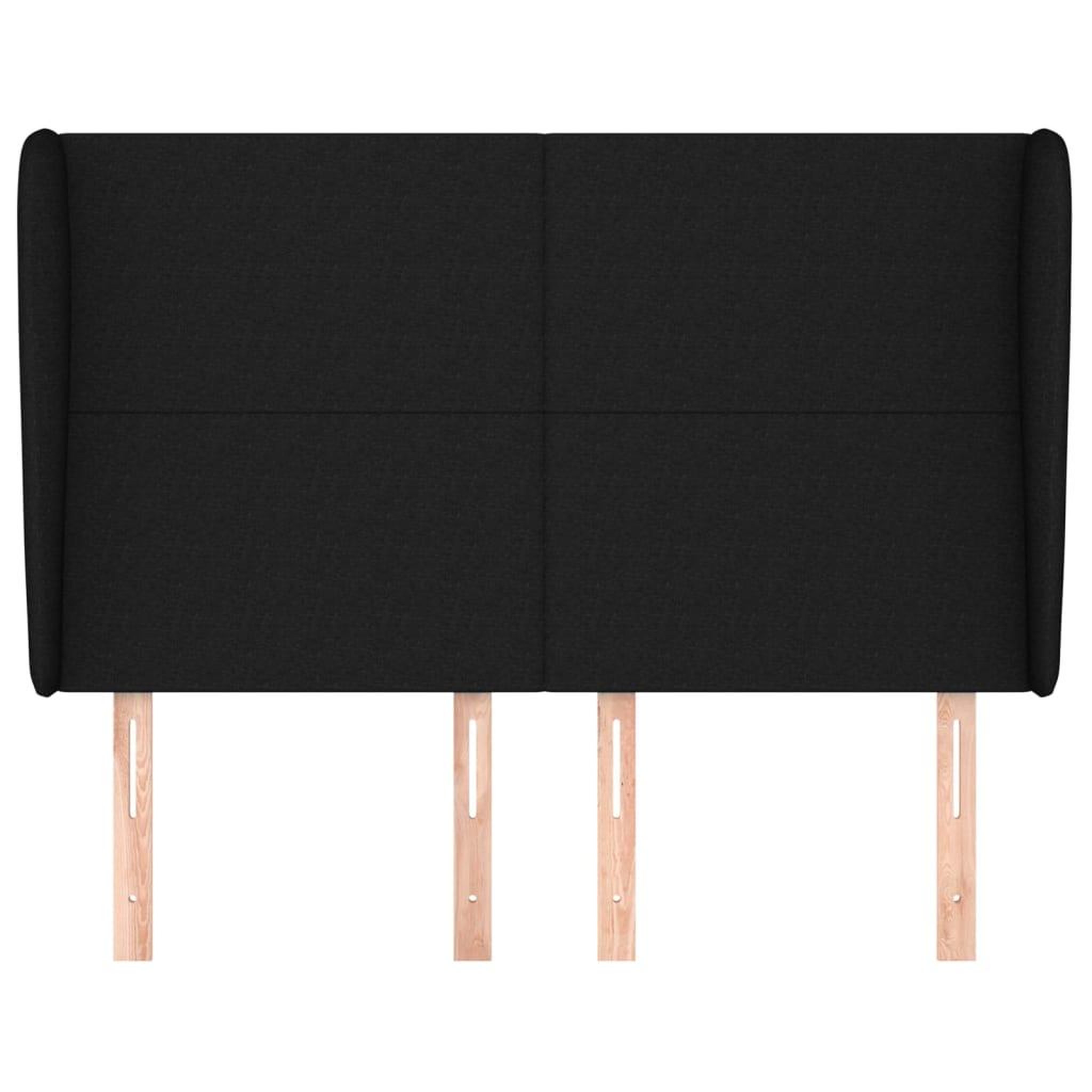 Voir la diapositive 3 : VIDAXL Tete de lit avec oreilles Noir 147x23x118/128 cm Tissu