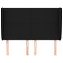 Voir la diapositive 3 : VIDAXL Tete de lit avec oreilles Noir 147x23x118/128 cm Tissu