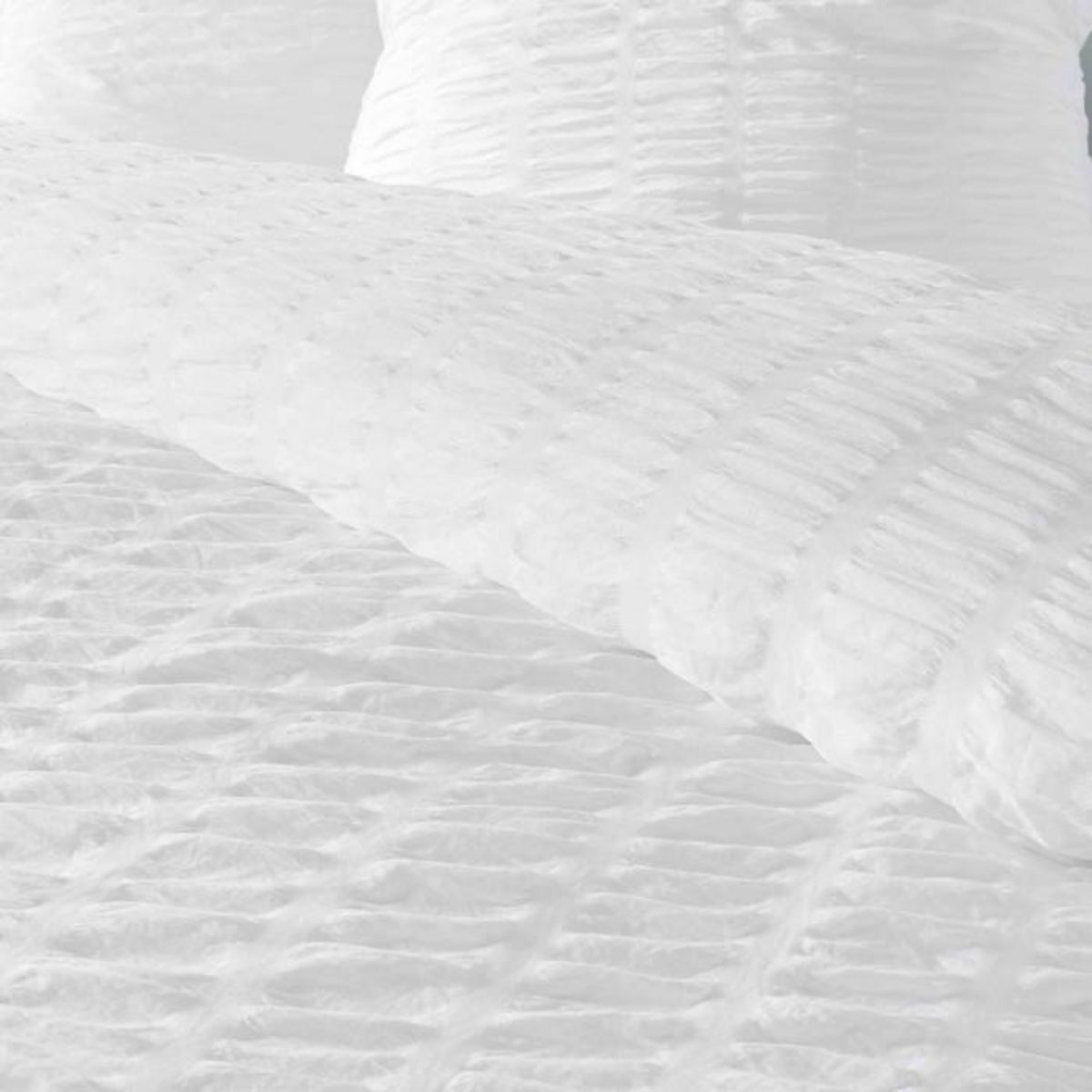 Paris Prix Parure de Lit 3 Pièces  Plissia  240x220cm Blanc