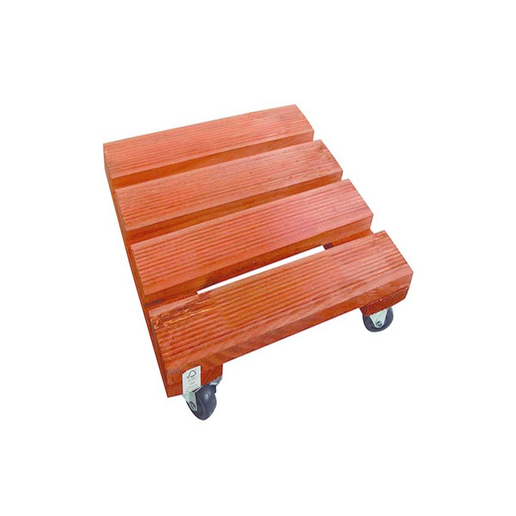 Nortene Support à roulettes bois FSC lasuré FLORA ROLL LASURE - Carré 40 x 40 cm