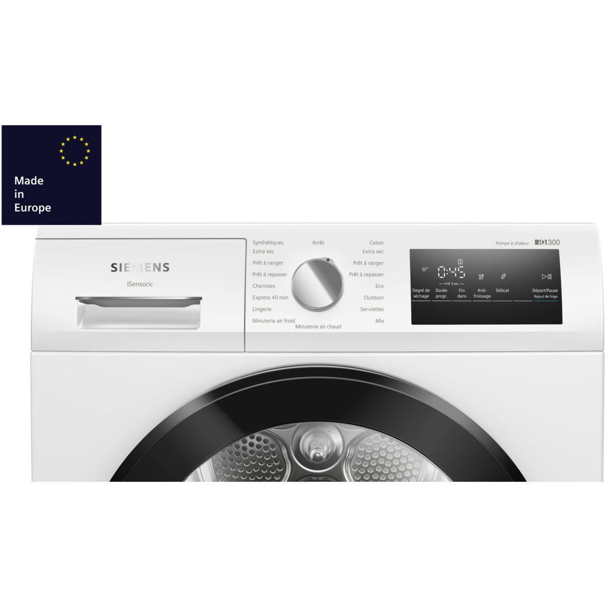 Voir la diapositive 2 : Siemens Sèche linge pompe à chaleur WT45H00BFR
