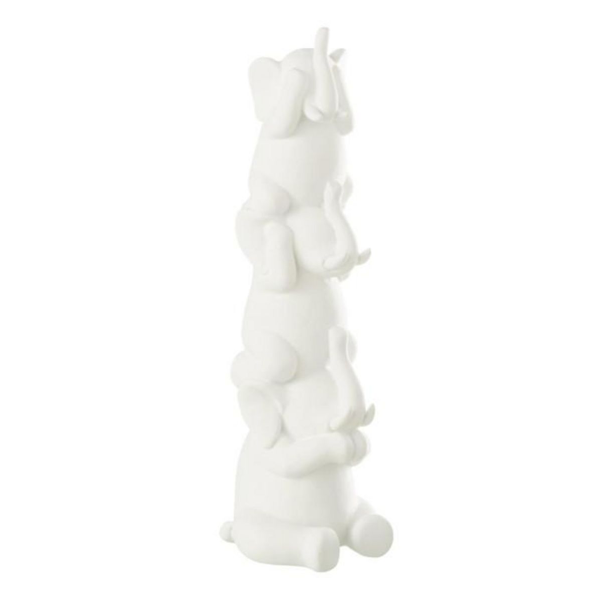 Paris Prix Statuette Éléphant Pyramide  Burl  31cm Blanc