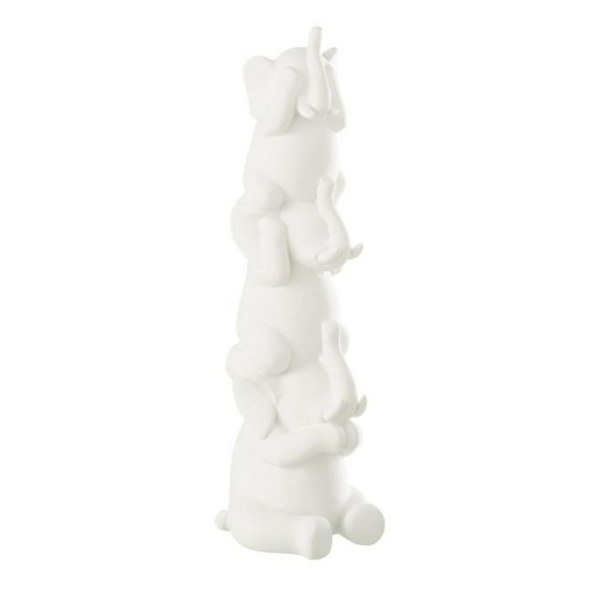Paris Prix Statuette Éléphant Pyramide  Burl  31cm Blanc