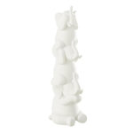 Paris Prix Statuette Éléphant Pyramide  Burl  31cm Blanc