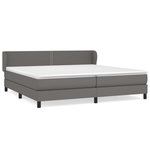 VIDAXL Sommier a lattes de lit avec matelas Gris 200x200 cm Similicuir