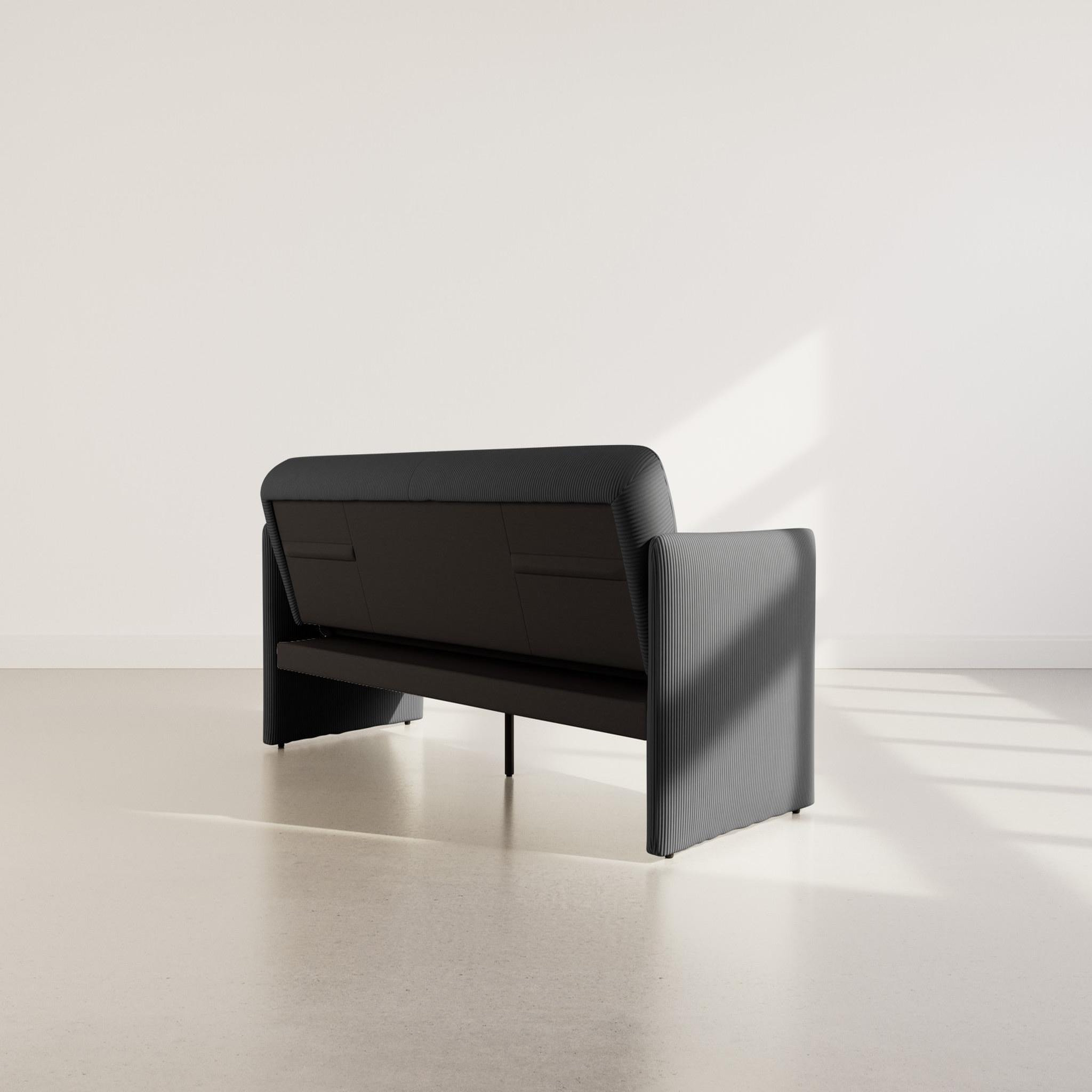 Voir la diapositive 6 : BEST MOBILIER Mathis - canapé convertible clic-clac 3 places en velours côtelé