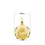 Voir la diapositive 2 : L'ATELIER D'AZUR Pendentif Médaille Scapulaire Or Jaune - Vierge à l'Enfant et Sacré Coeur de Jesus - Chaine Offerte