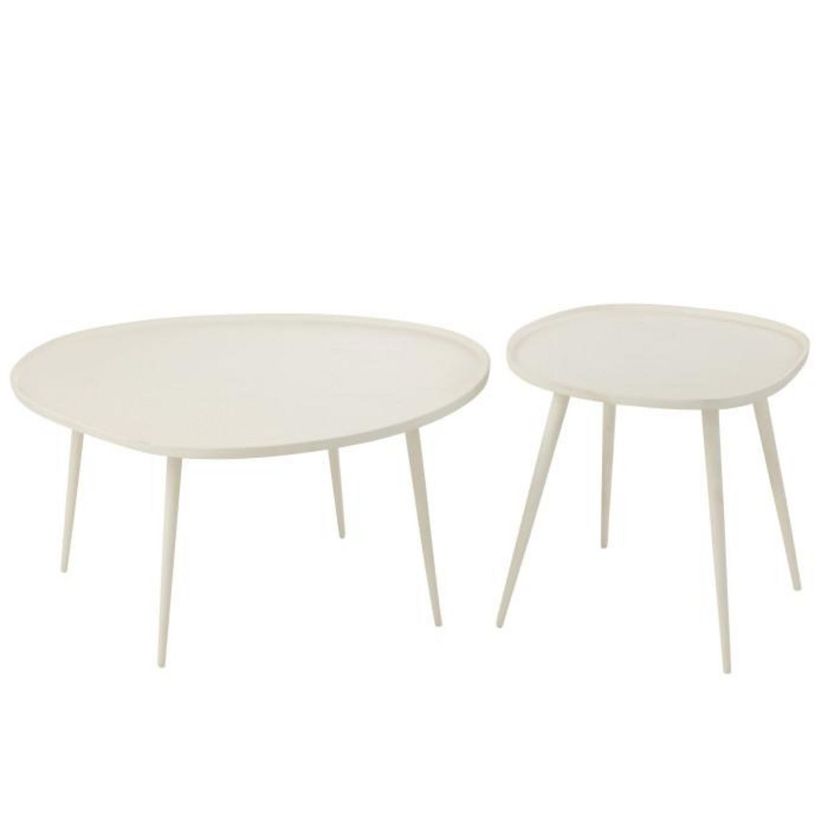 Paris Prix Lot de 2 Tables Basses  Vinta  72cm Blanc