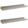 Voir la diapositive 2 : VIDAXL Etageres murales 2 pcs Gris beton 40x9x3 cm