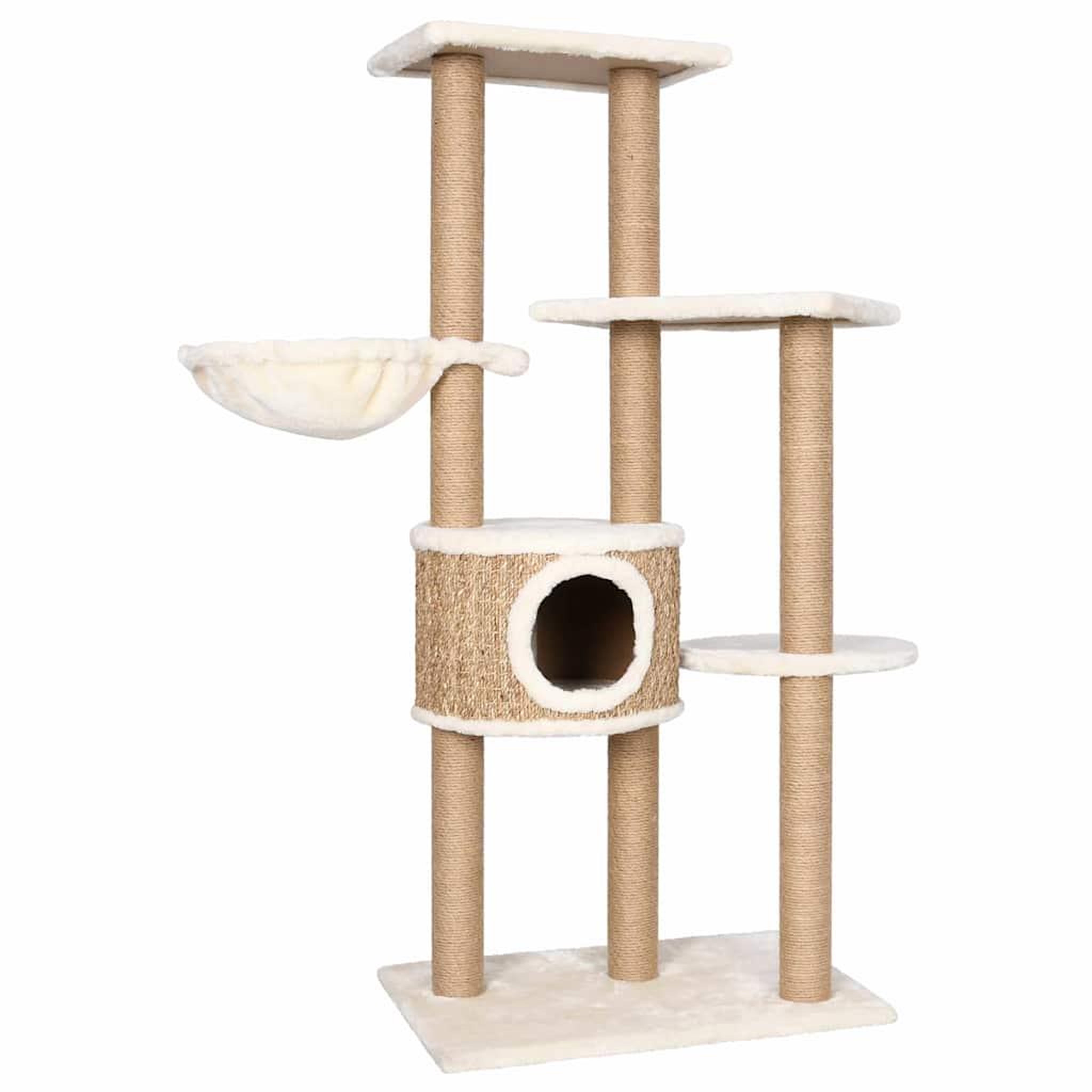 Voir la diapositive 4 : VIDAXL Arbre a chat avec griffoirs 126 cm Herbiers marins