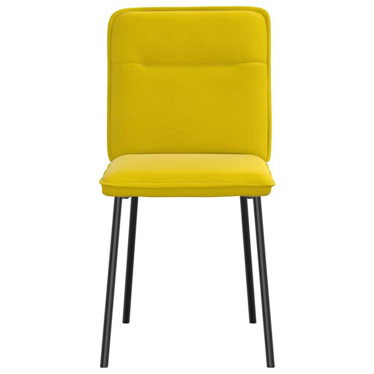 VIDAXL Chaises a manger lot de 6 jaune velours