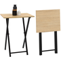 Voir la diapositive 1 : ID MARKET Lot de 2 tables d'appoint pliantes DETROIT design industriel