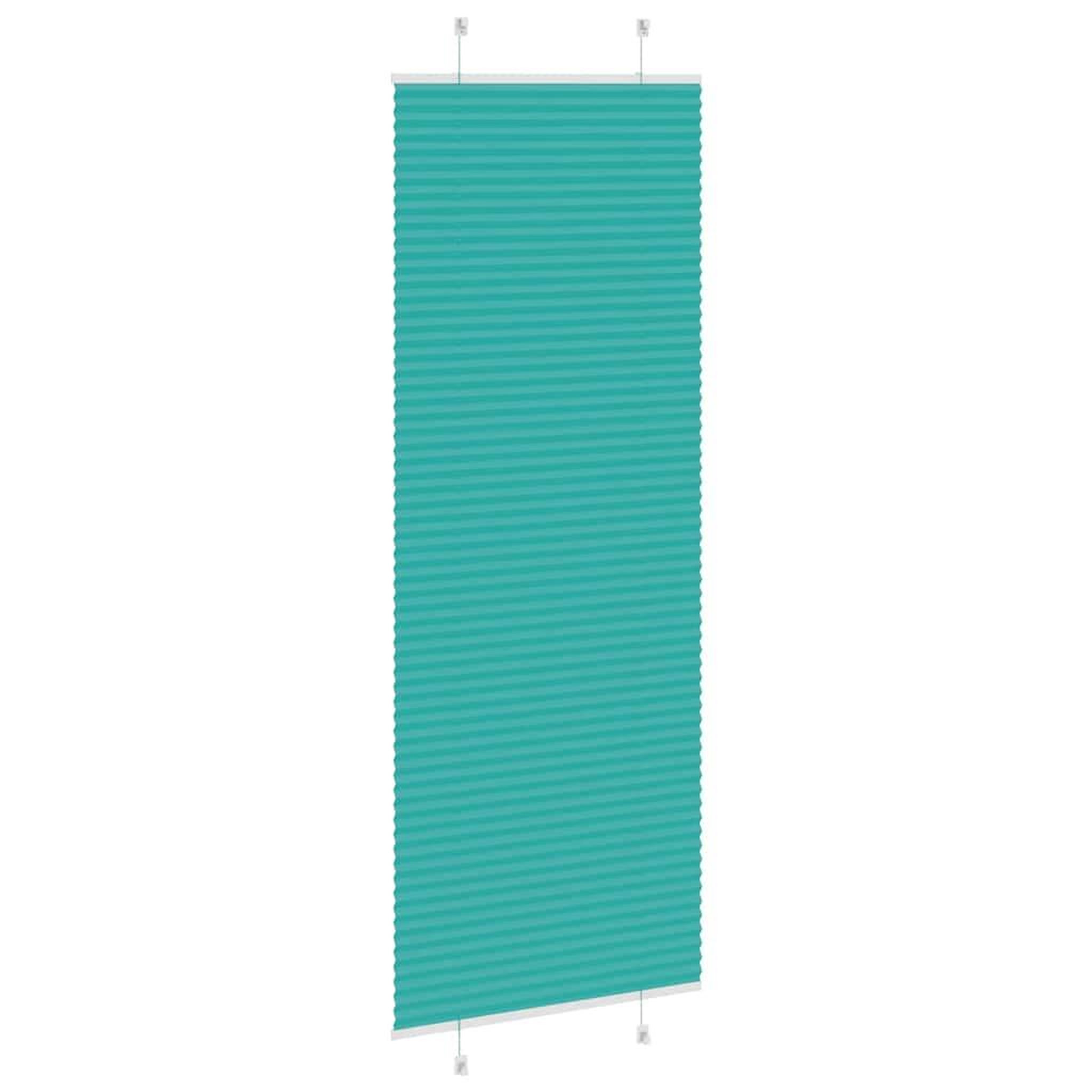 Voir la diapositive 4 : VIDAXL Store plisse vert petrole 80x200 cm largeur du tissu 79,4 cm
