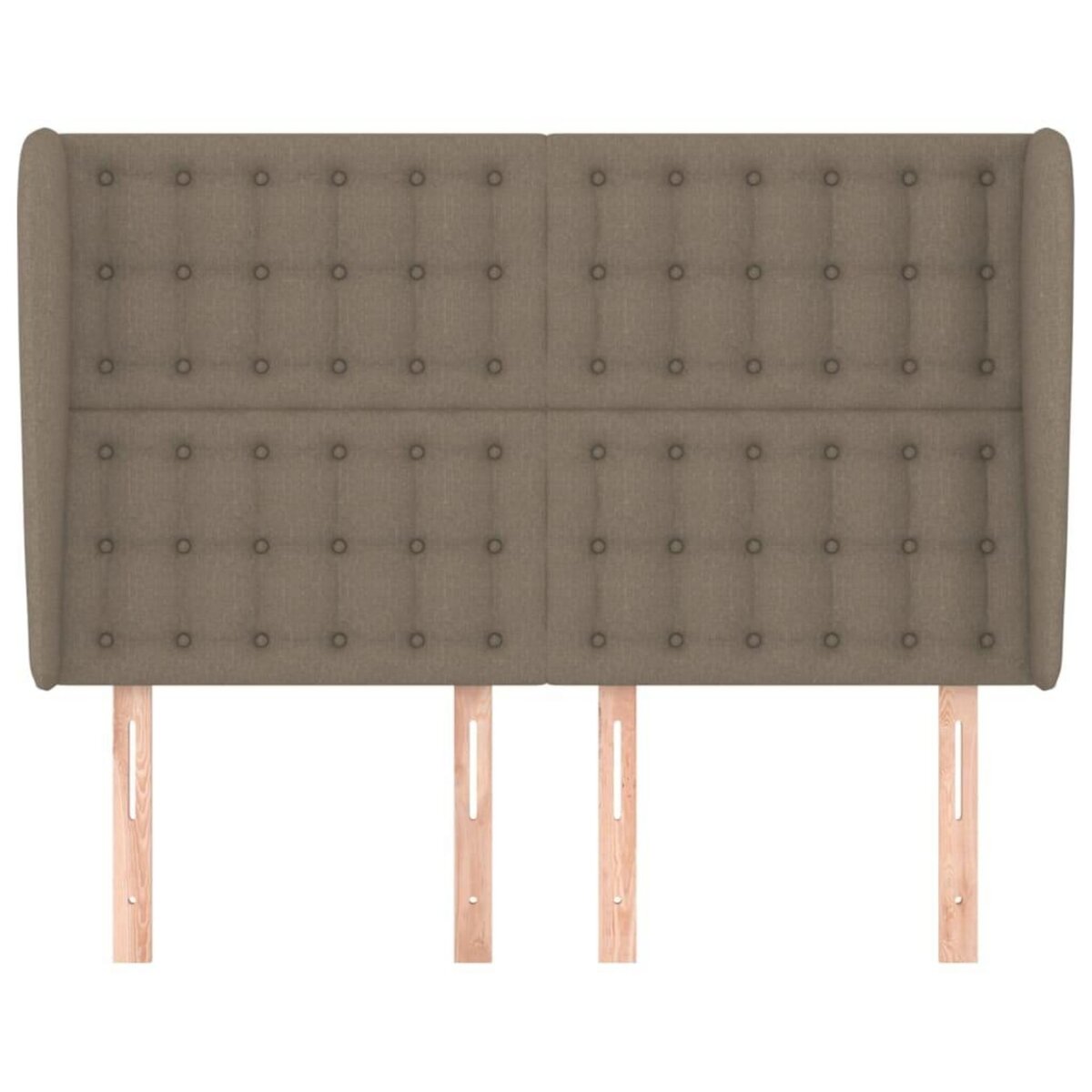 VIDAXL Tete de lit avec oreilles Taupe 147x23x118/128 cm Tissu