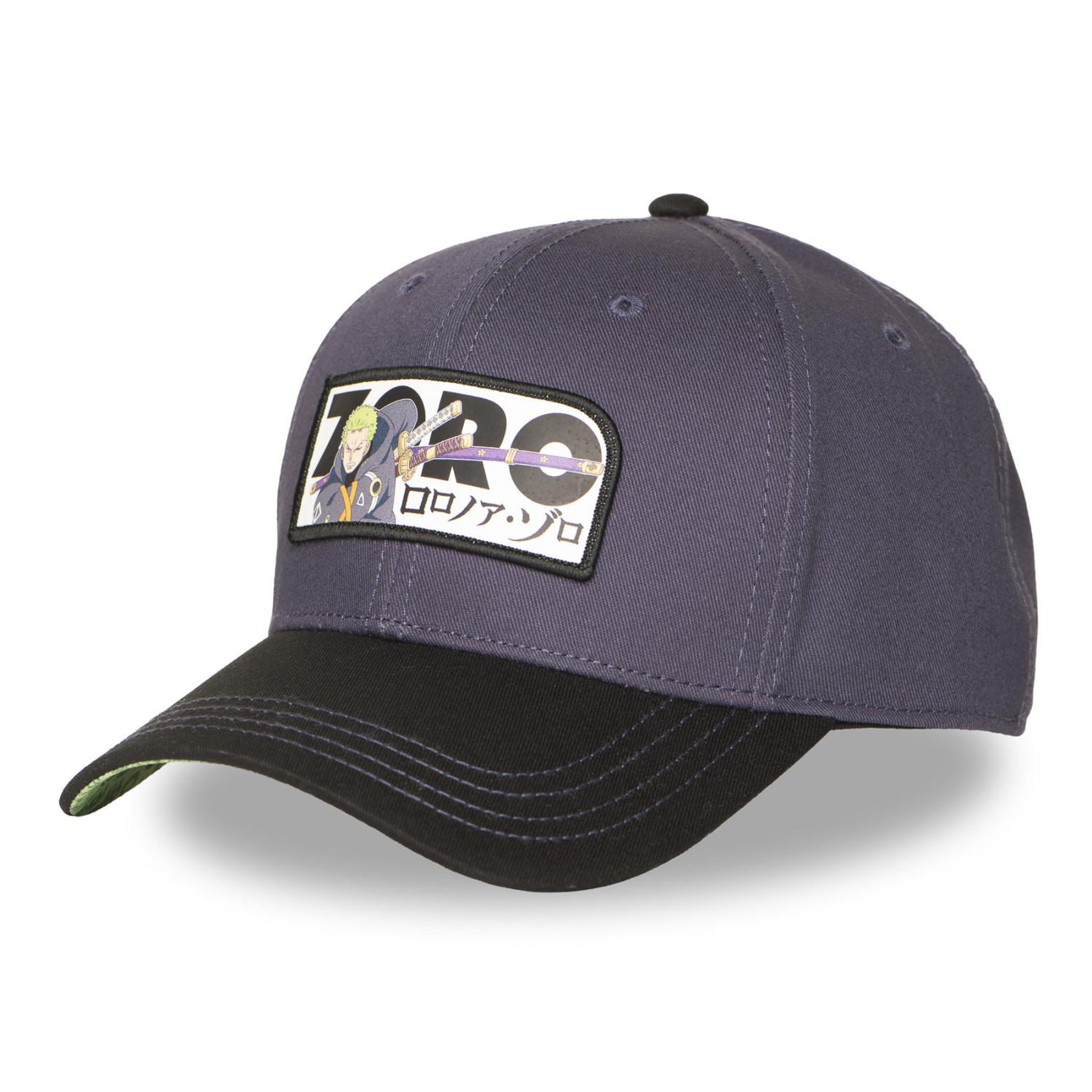 FREEGUN Casquette  Baseball adulte One Piece Zoro. Coloris disponibles : Gris