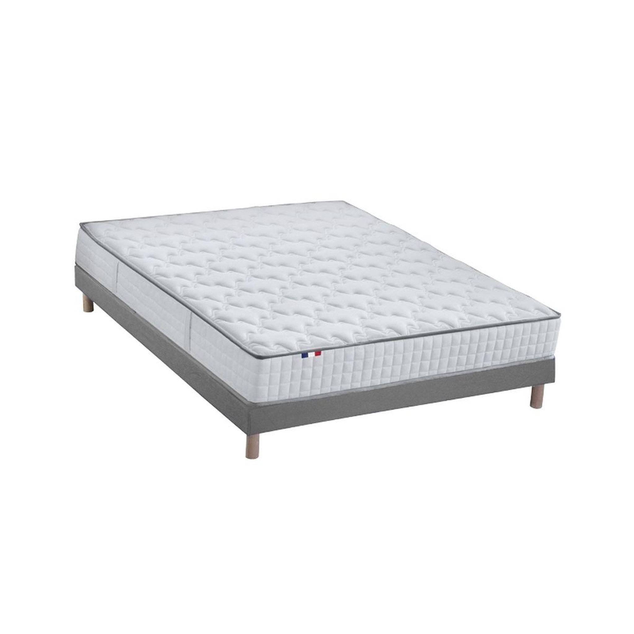 Voir la diapositive 3 : Ensemble Matelas Ressorts 7 zones + Sommier  140 x 190 cm COSMOS
