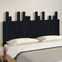 Voir la diapositive 3 : VIDAXL Tete de lit murale Noir 146,5x3x80 cm Bois massif de pin
