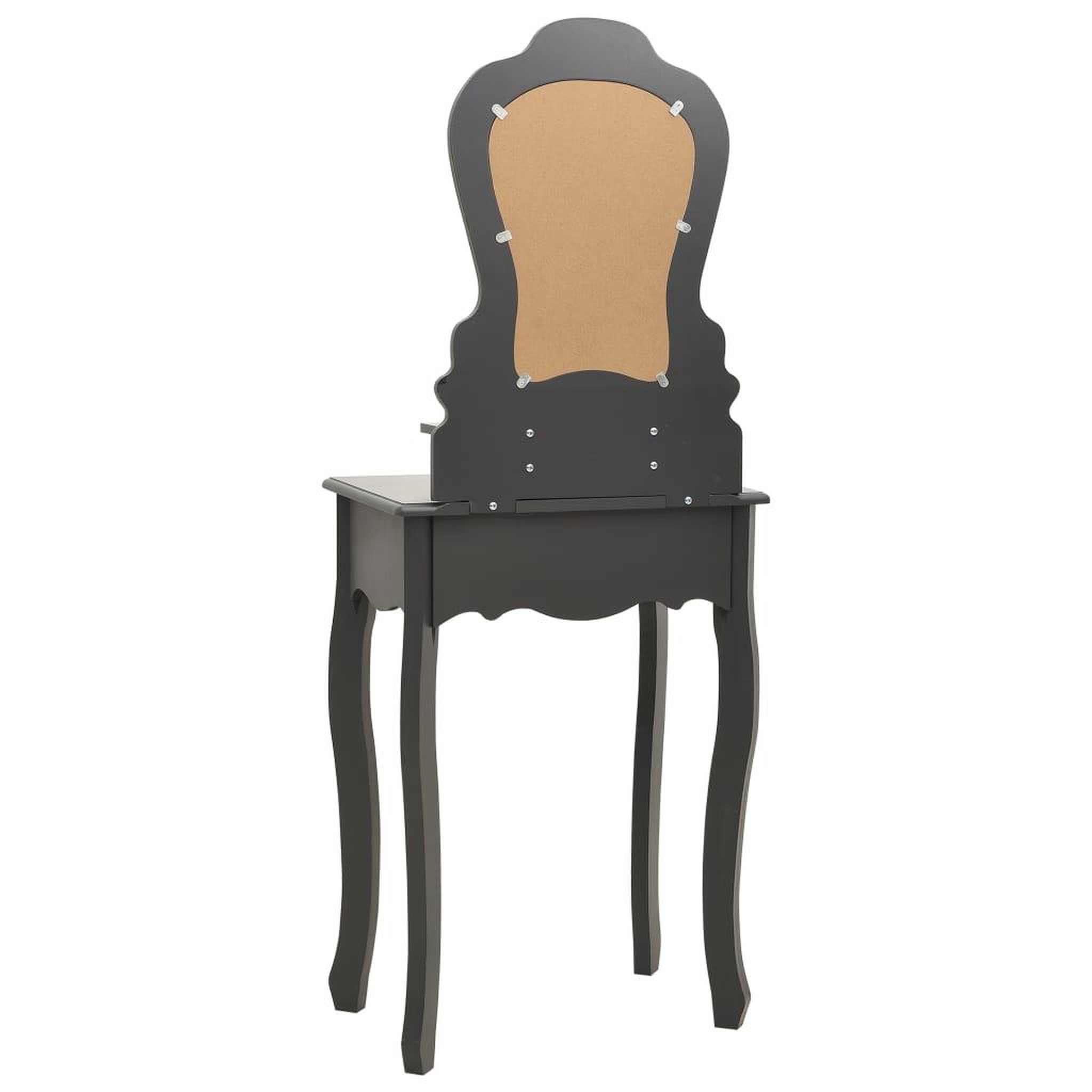 Voir la diapositive 5 : VIDAXL Ensemble de coiffeuse avec tabouret Gris 50x59x136 cm Paulownia