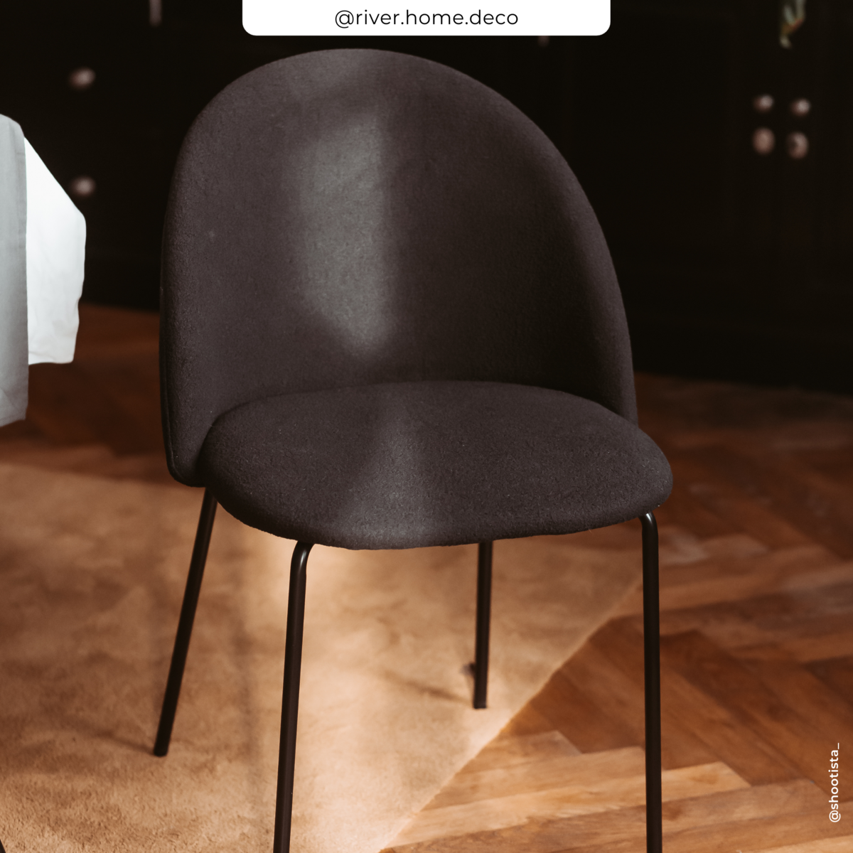 Rendez vous déco Lot de 2 chaises en tissu bouclette beige - Karl