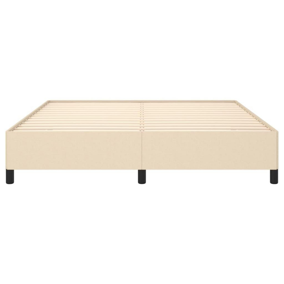 VIDAXL Cadre de lit sans matelas creme 180x200 cm tissu