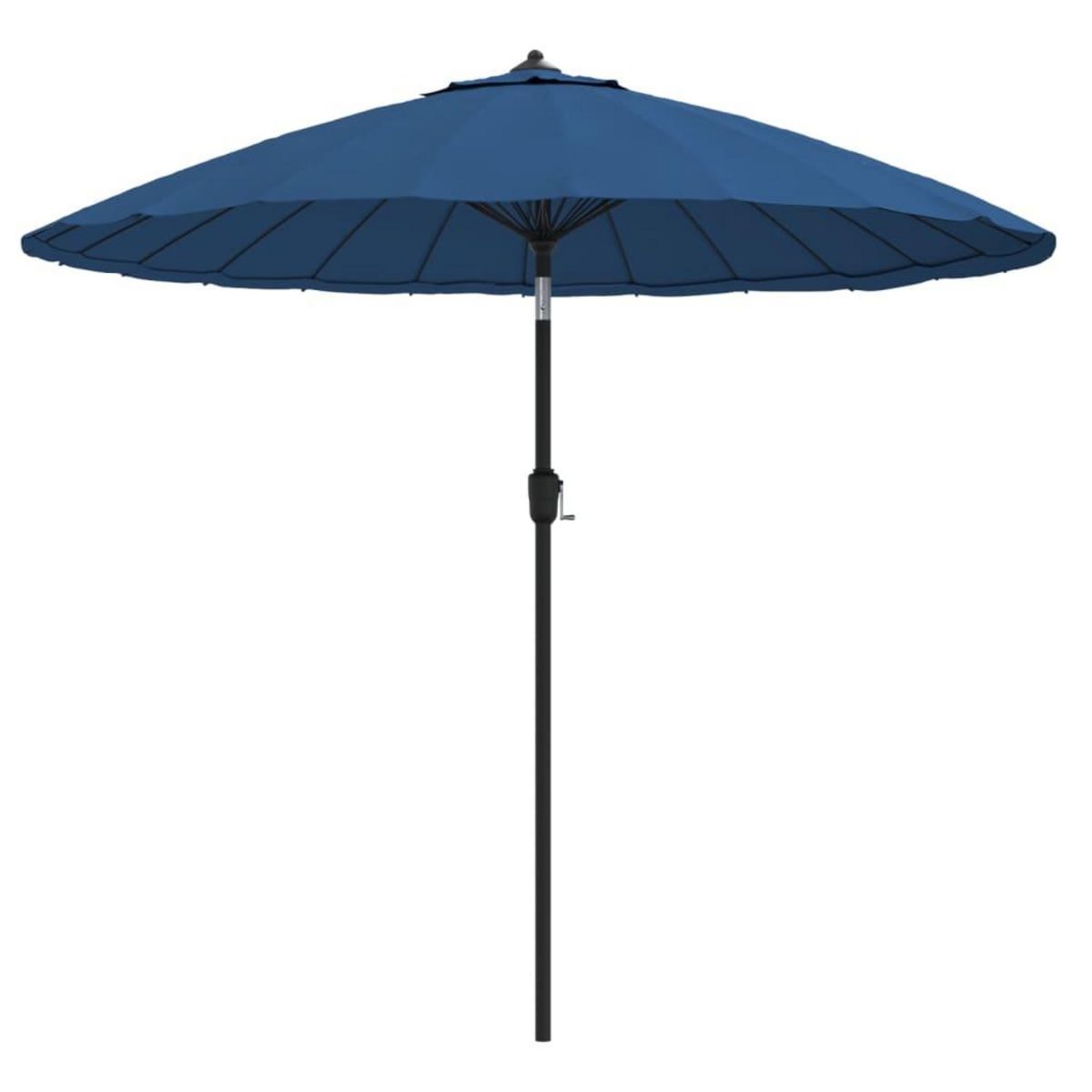VIDAXL Parasol d'exterieur avec mat en aluminium 500 cm bleu azure
