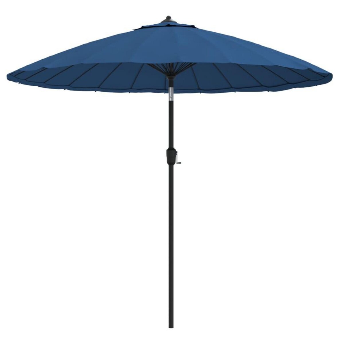 VIDAXL Parasol d'exterieur avec mat en aluminium 500 cm bleu azure