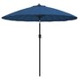 Voir la diapositive 2 : VIDAXL Parasol d'exterieur avec mat en aluminium 500 cm bleu azure