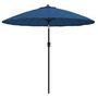 Voir la diapositive 2 : VIDAXL Parasol d'exterieur avec mat en aluminium 500 cm bleu azure