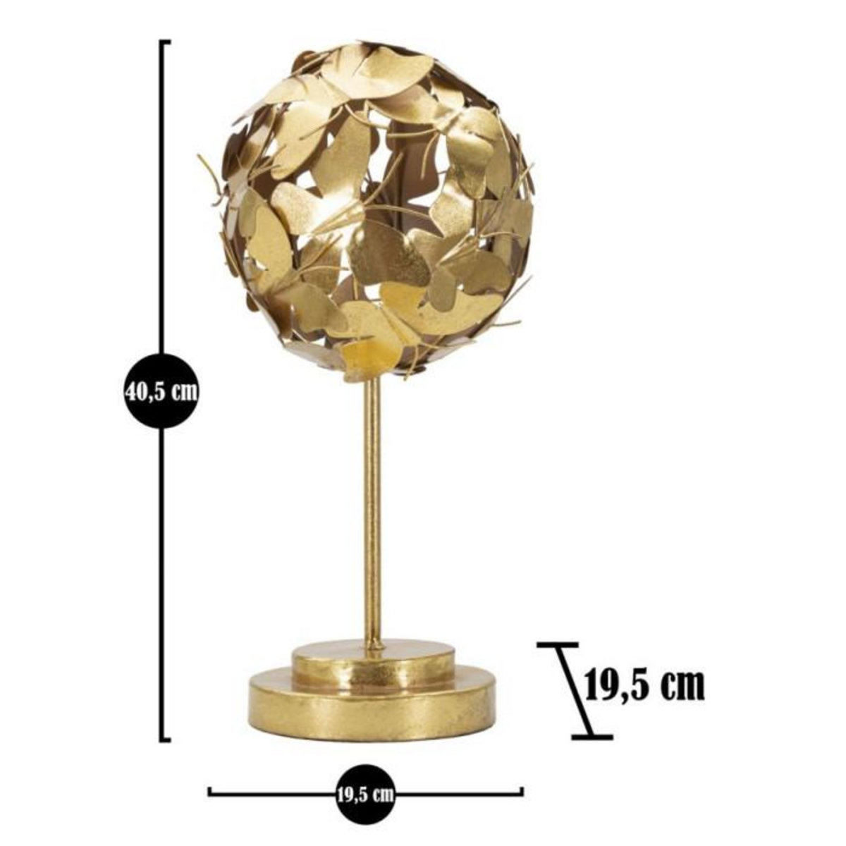 Paris Prix Objet Déco Sphère en Métal  Papillons  40cm Or