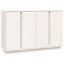 Voir la diapositive 2 : VIDAXL Buffet Blanc 120x35x80 cm Bois massif de pin