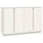 Voir la diapositive 2 : VIDAXL Buffet Blanc 120x35x80 cm Bois massif de pin