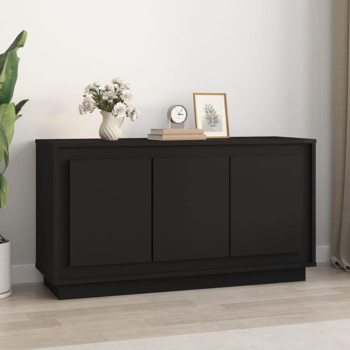 VIDAXL Buffet noir 102x35x55 cm bois d'ingenierie