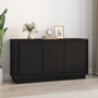 Voir la diapositive 1 : VIDAXL Buffet noir 102x35x55 cm bois d'ingenierie