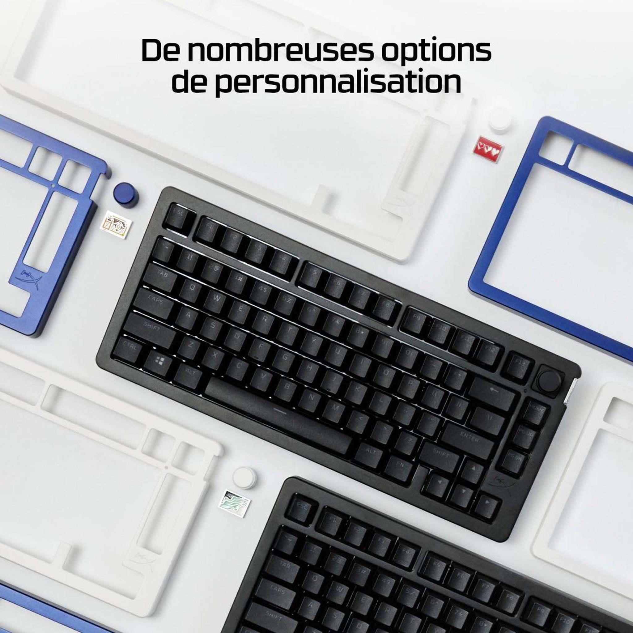 Voir la diapositive 4 : HyperX Clavier gamer sans fil alloy rise wireless 75