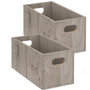 Voir la diapositive 1 : TOILINUX Lot de 2 Boîtes de rangement rectangulaire en MDF
